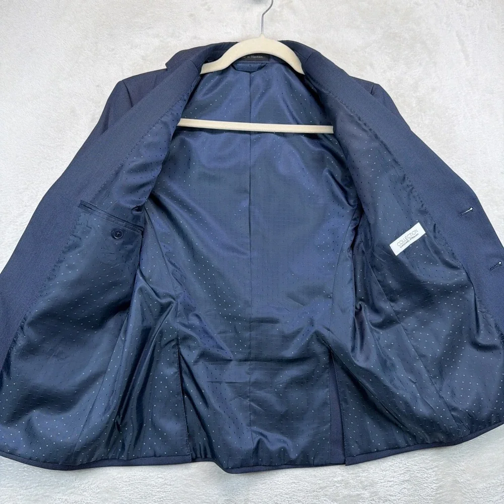 Michael Strahan Boys Sport Coat Blazer 14R Blue Wedding Church Formal Jacket